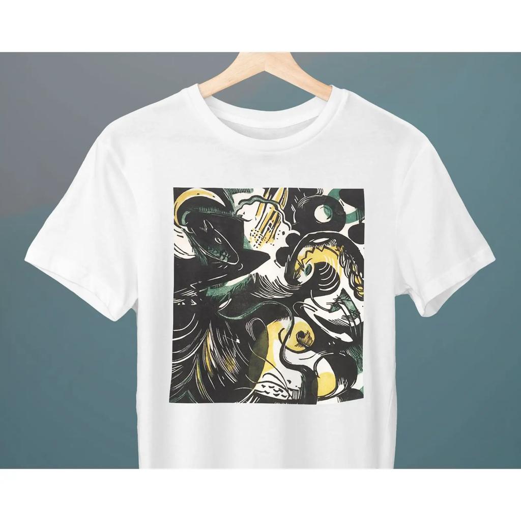 Genesis Ii Franz Marc Painting T Shirt Art Abstract For Her Him Lover Vintage Streetwear Unisex Slightly Stylish
