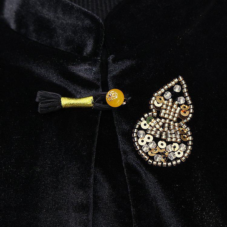 2026 Spring/Autumn Gold Velvet Wide-Cut Sleeveless Shawl Vest for Middle-aged Women