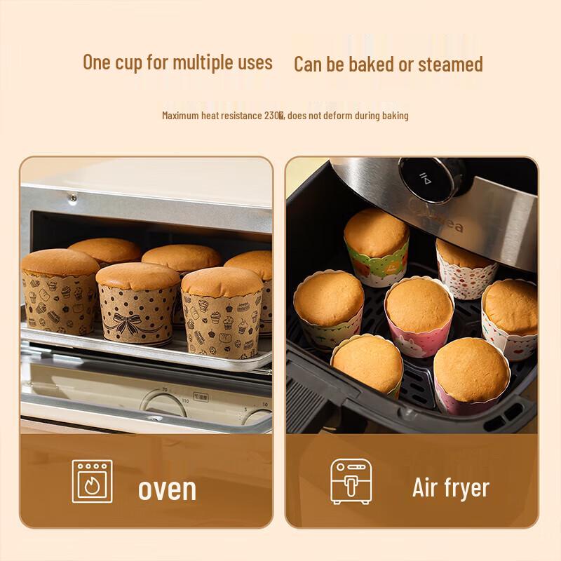 Meichu High-Temperature Cupcake Baking Cups (100-Pack)