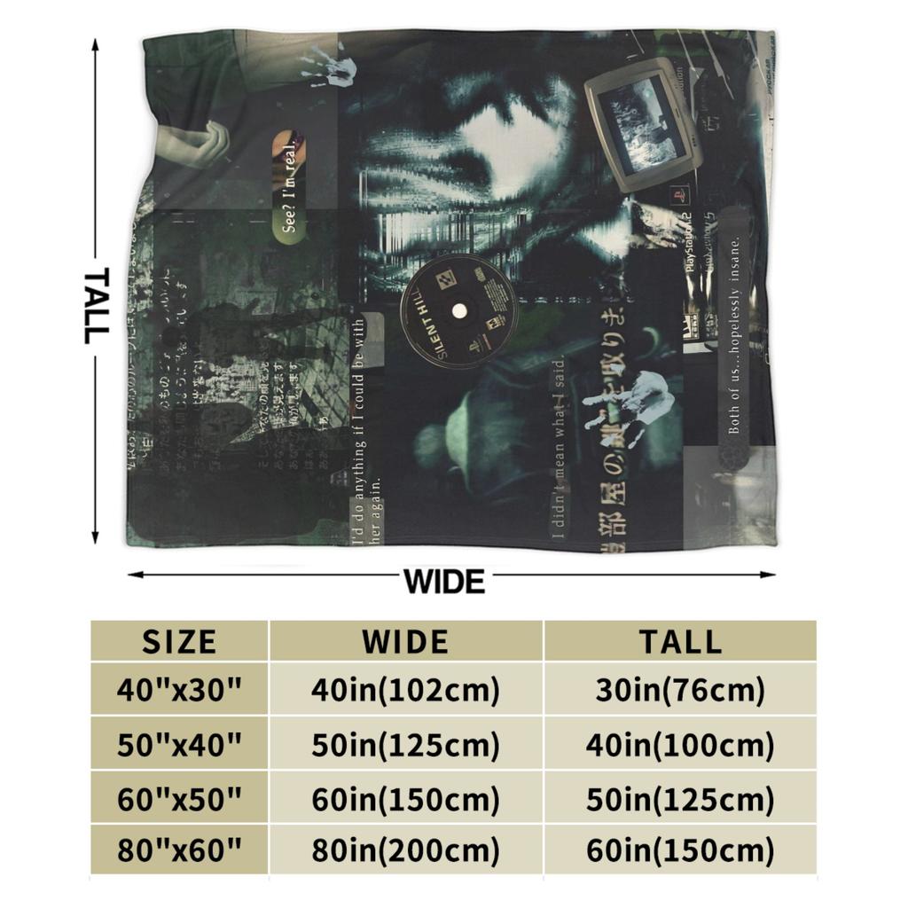 Silent Hill Horror Movie Games Super Soft Blankets Plush Bedding Throws Comfortable Couch Chair Flannel Bedspread Sofa Bed Cover