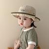 Ins Summer Baby Bucket Hat Korean Letter UV Protection Children Sunhat Quick-dry Outdoor Fisherman Hat Boys Girls