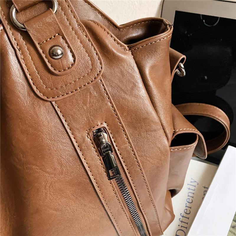 PU Tote Bag Women's Large Capacity Shoulder Handbag with Zip Pockets Casual Fashion Everyday Carry Bag