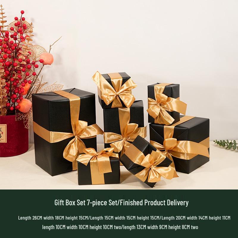 Christmas Gift Box Display: Festive Shopping Mall Window Ornaments with Butterfly Lid