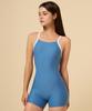 Laelliseupocheu [Pslh108 Blu] Solid 2-Part Sturdy V-Back Blue