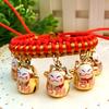 Fashion Braided Dog Collar with Cartoon Figure Bells Puppy Necklace Pet Supply