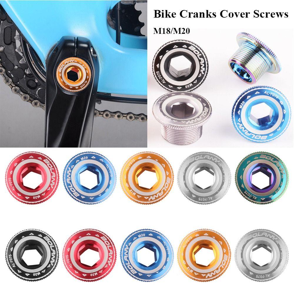 

2 шт. Многоцветный M18 M20 CNC MTB Велосипед Кривошип Болтовые колпачки Крышка коленчатого набора Велосипедные детали Кривошипы Крышка Винт