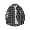 Camicia a quadri da uomo a maniche lunghe Giacca larga Camicia da uomo e da donna Versatile Bella Camicia pelosa da uomo