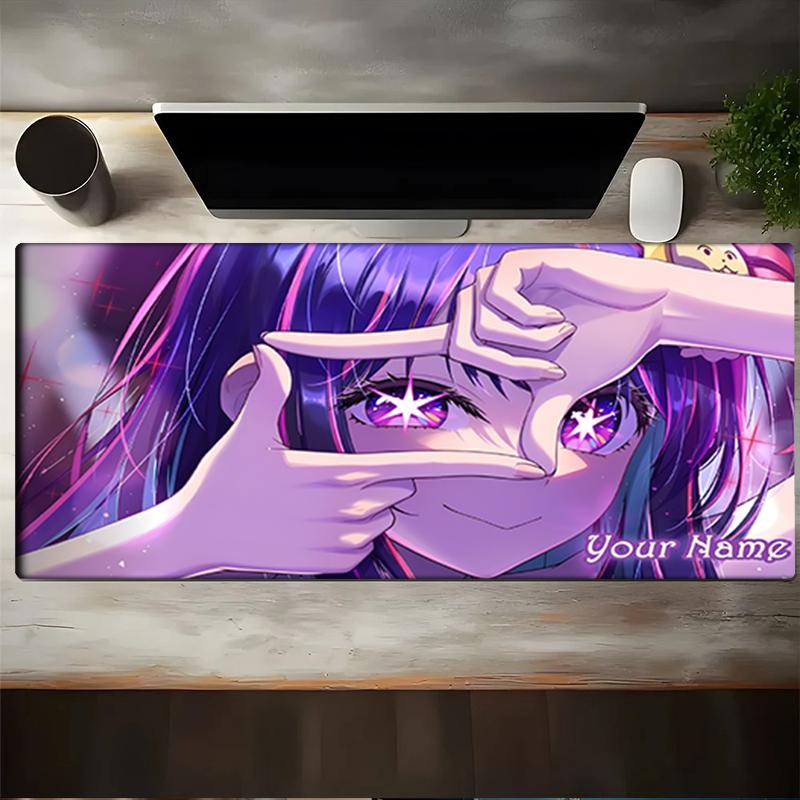 1PC Custom Name Purple Eyes Dream Mouse Pad, Keyboard and Mouse Desk Pad, for Computer Notebook  Birthday Gift For Any Room Or Office