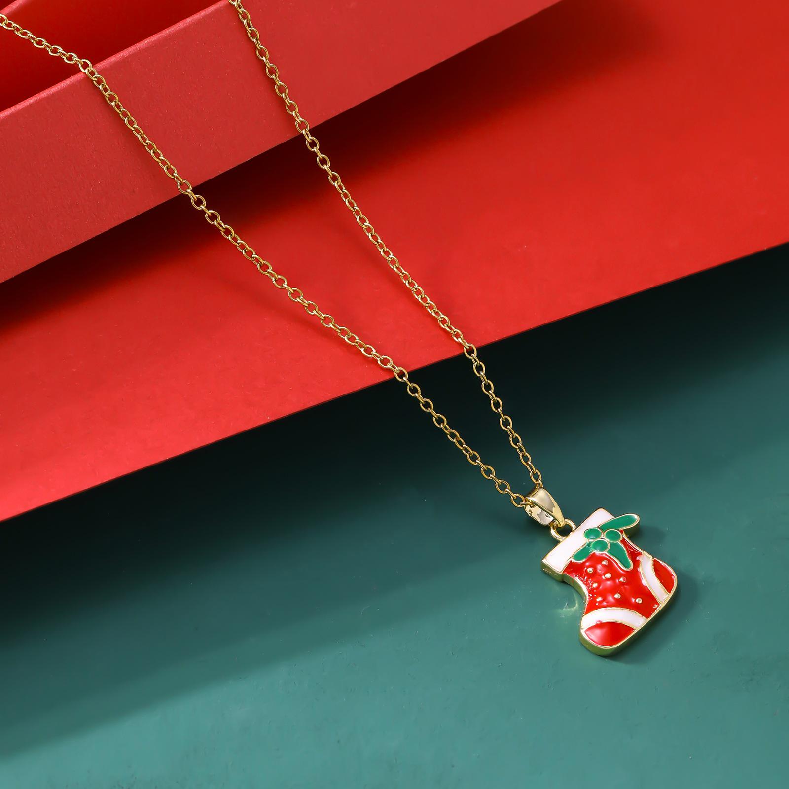 

Праздничный набор носков, шапки, перчаток и ожерелья - Не выцветающие европейские и американские хиты продаж 18K Gold