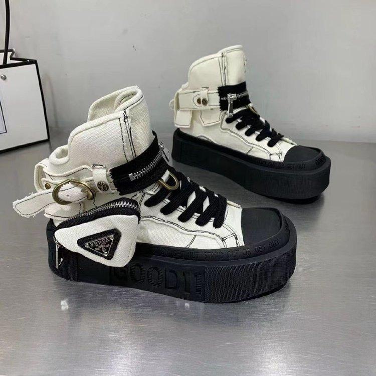 Fashion Shoes for Women  Women's Ankle Boots Trendy Retro Denim High-top Women Shoes High-quality Platform Luxury Lady Shoes Botas Mujer
