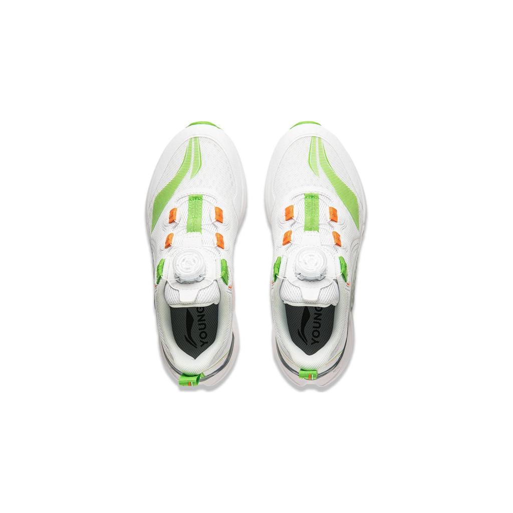 Li-Ning Cloud Low Top Kids Running Shoes Kids Sneaker White Green YKFU050-17