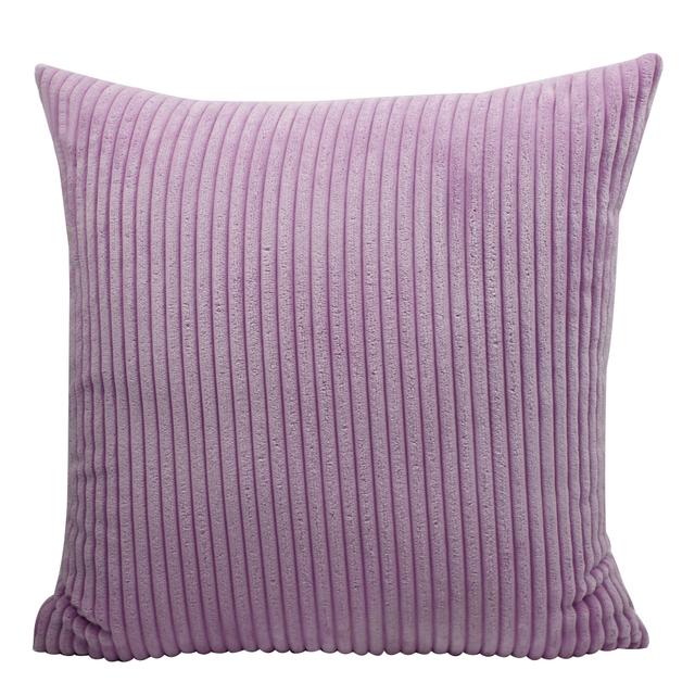 Supersoft Corduroy Cushion Cover Solid Striped Throw Pillow Covers Decorative Pillow Case for Sofa Bed Living Room Decoration