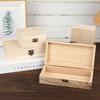 1/3Pcs Rustic Vintage Style Wooden Storage Box With Hinged Lid Keepsake Box Organizer For Trinket Home Decor Crafts Art Hobbies