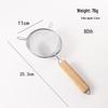 304 Stainless Steel Large Ladle with Wooden Handle and Double Ear, Kitchen Utensil Skimmer & Noodle Strainer.