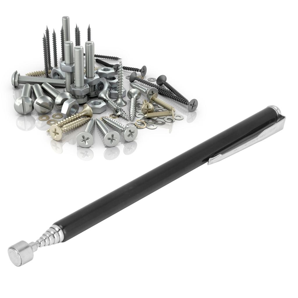 2lb Permanent Magnet Pickup Pen Stainless Steel Telescopic Picker Tools with Clip