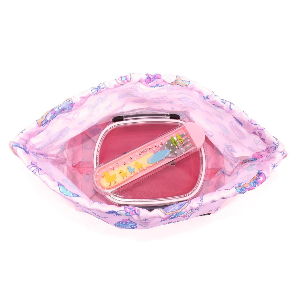 COLORFUL CANDY STYLE Drawstring Lunch Gusseted Name Milky Sweets Candy A La Set of Cute for Lunch Kindergarten Lunch Stylish Pouches for Elementary