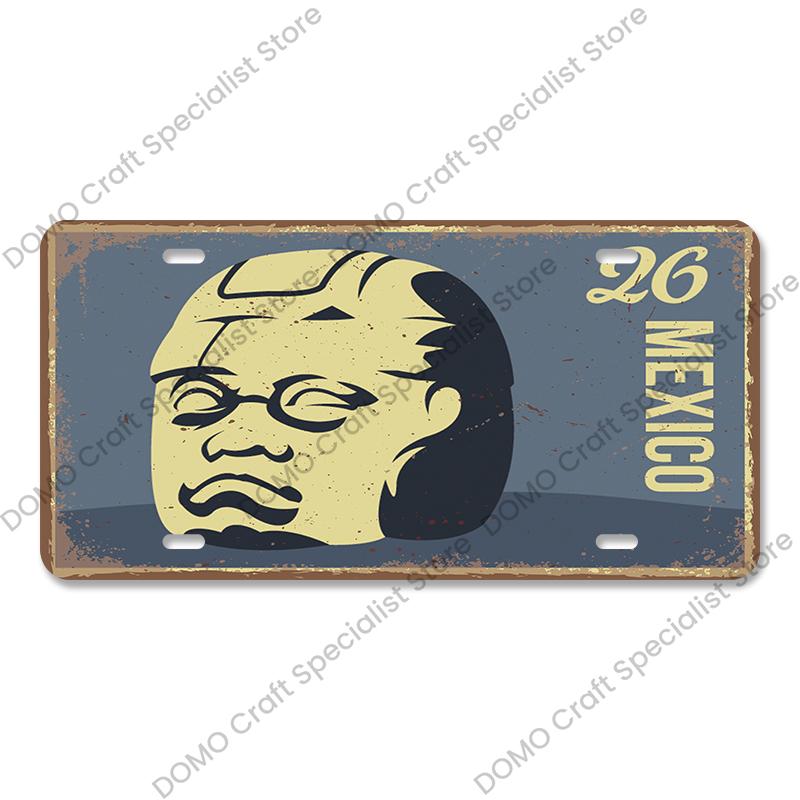 Nasjonalt landemerke Plakat Bilskilt Retro Frankrike New York Australia Metallblikkskilt Veggdekor Garasje Bilklubb