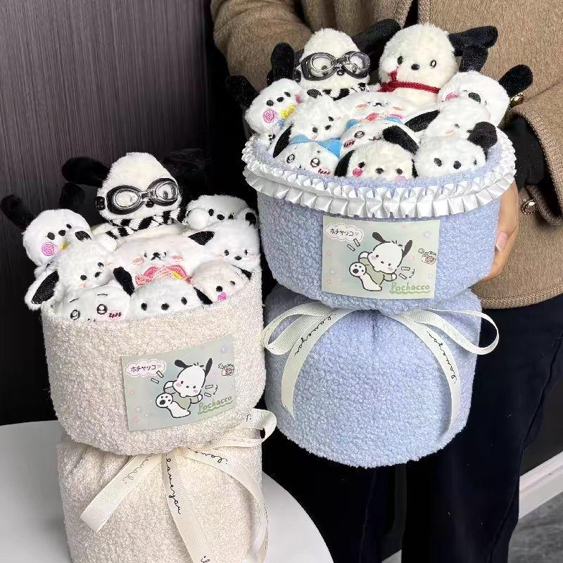 Pacha Dog Plush Bouquet - Cute Cartoon Doll Gift for Girls, Friends, or Girlfriends