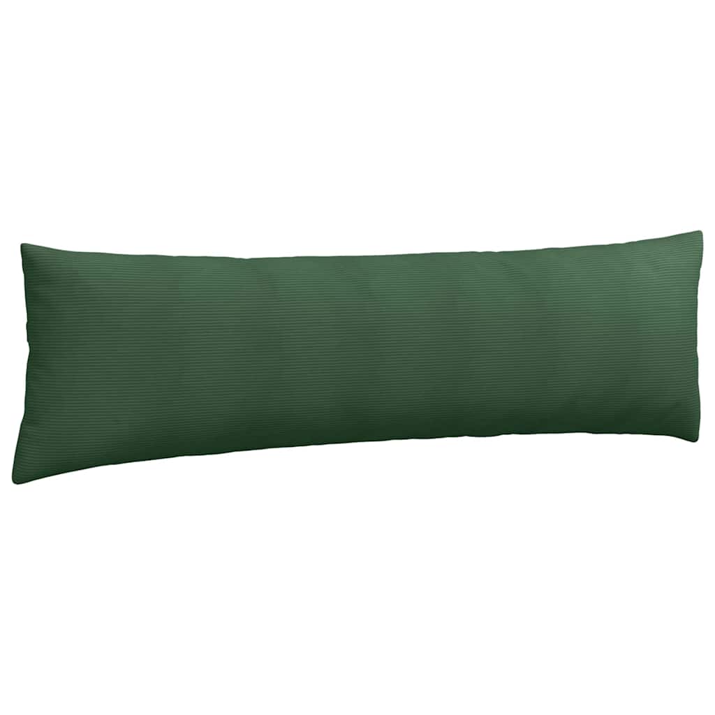 Sofa Cushions 2 Pieces Dark Green 145 X 40 Cm Cord Fabric