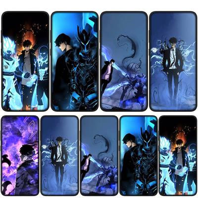 For Samsung Galaxy S24 S23 iPhone 16 15 14 Xiaomi Redmi Note 13 12 11 10 9 Pro Max X XR Case Cartoon Sung Jinwoo Solo Leveling Arise OPPO Huawei Cover