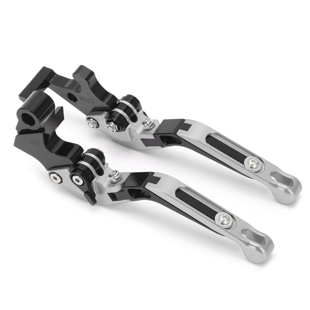 Adjustable Brake Clutch Levers CNC Aluminum Alloy Replacement for Yamaha MT25 MT‑03 R25 R3Silver