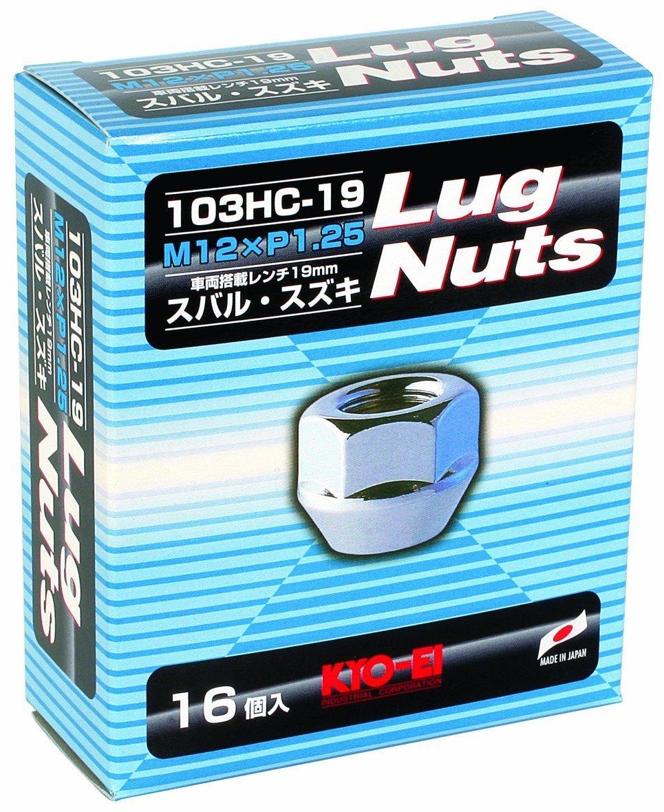 

KYO-EI [Kyoei Sangyo] Lug nuts [Quantity: 16 pieces] [Through type 19HEX] M12xP1.25103HC-19-16P