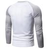 Män Höst Vår Topp Rund Hals Färg Matchande Patchwork Slim Fit Elastisk Långärmad Stretchig Tunn Män Sport Fritidskläder T-shirt