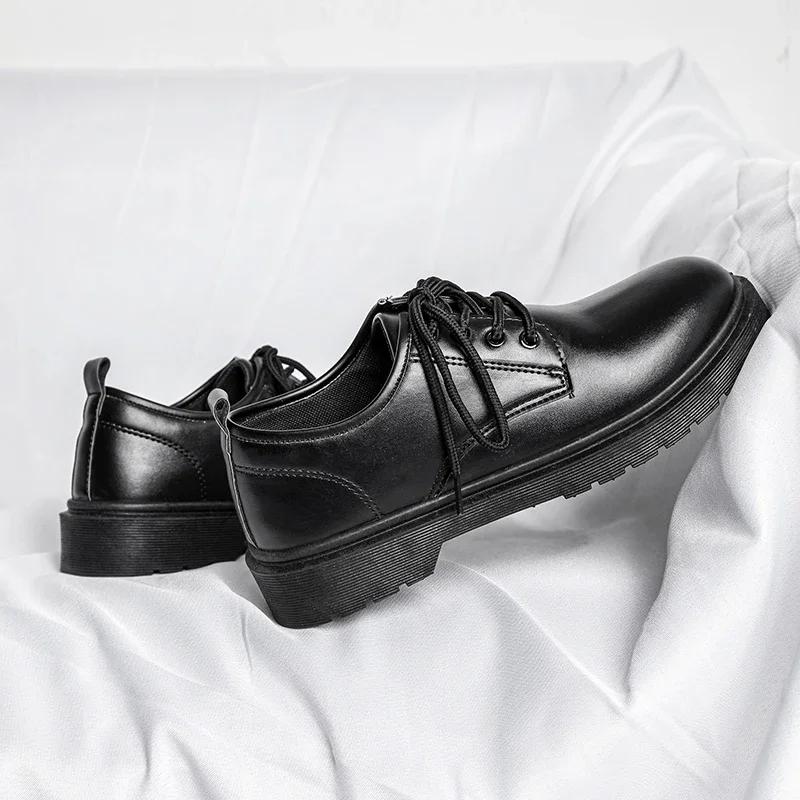 Spring Black Dress Men Leather Shoes Formal Casual Safety Shoes Men Driving Work Derby Shoes Work Business Casual Sneakers
