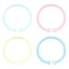 20pcs Plastic Rings Transparent Flexible Loose Leaf Book  Rings for School Home Office Cards D