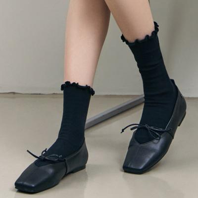Biarritz Socks [3SET] French Frill Socks (LONG/MEDIUM 2 Ver.) 5 Colors