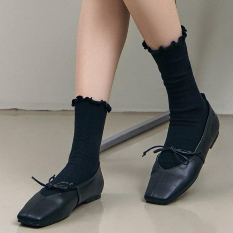 Biarritz Socks [3SET] French Frill Socks (LONG/MEDIUM 2 Ver.) 5 Colors