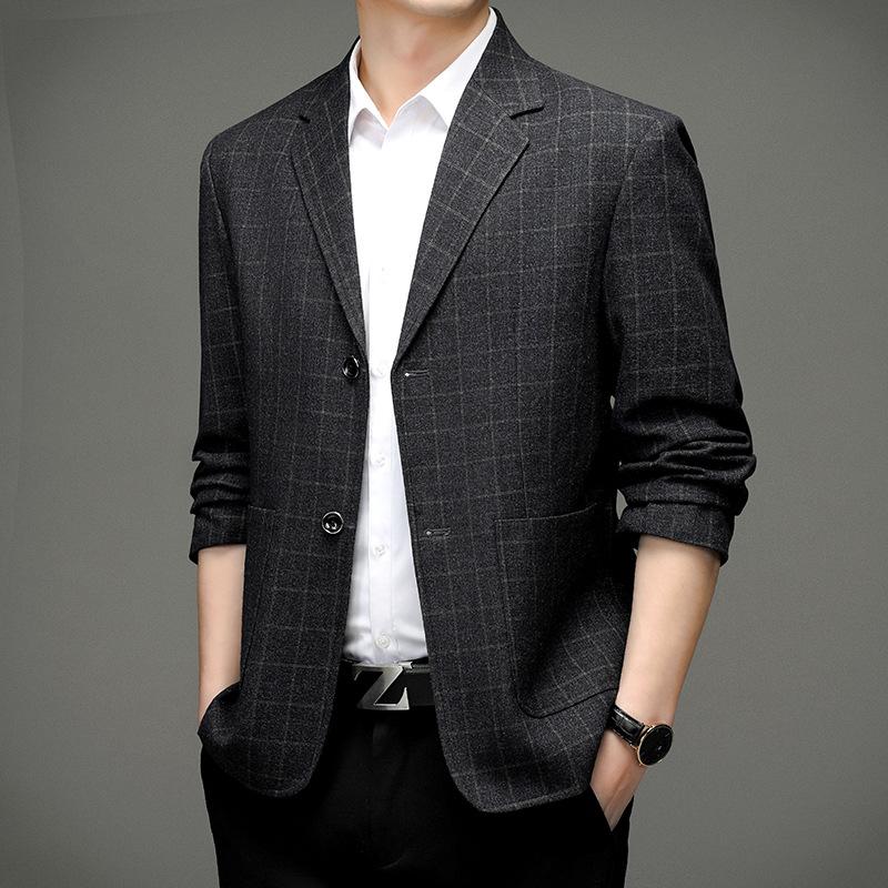 Spring and Autumn Men's Suit New Young Leisure Solid Color Korean Version Two-button Small Suit Jacket