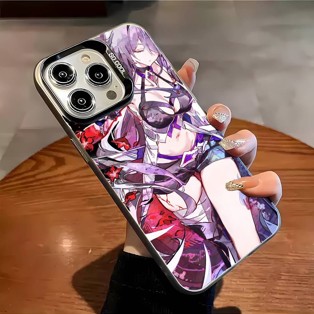 Honkai Star Rail Yomi Phone Case For IPhone 17 16 15 14 13 12 11 Plus Pro Max Multicolor Aurora Laser Shockproof Funda Cover