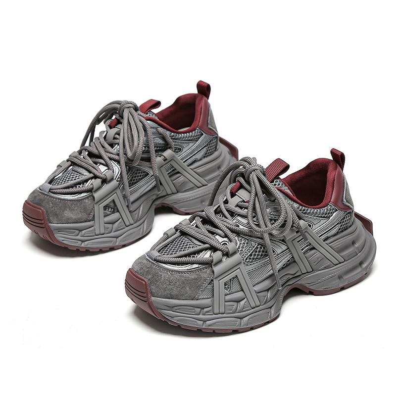 Strictly Selected Spring Casual Sports Shoes Autumn Platform Dad Shoes Women's Soft-soled Retro Versatile Non-slip Women's Height-increasing Shoes