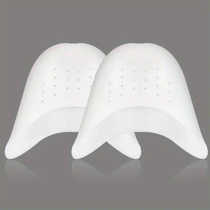 

1Pair Soft Silicone Gel Toe Caps For Ballet Pointe Dance Shoes Breathable Anti Blister Pouch Protector белый