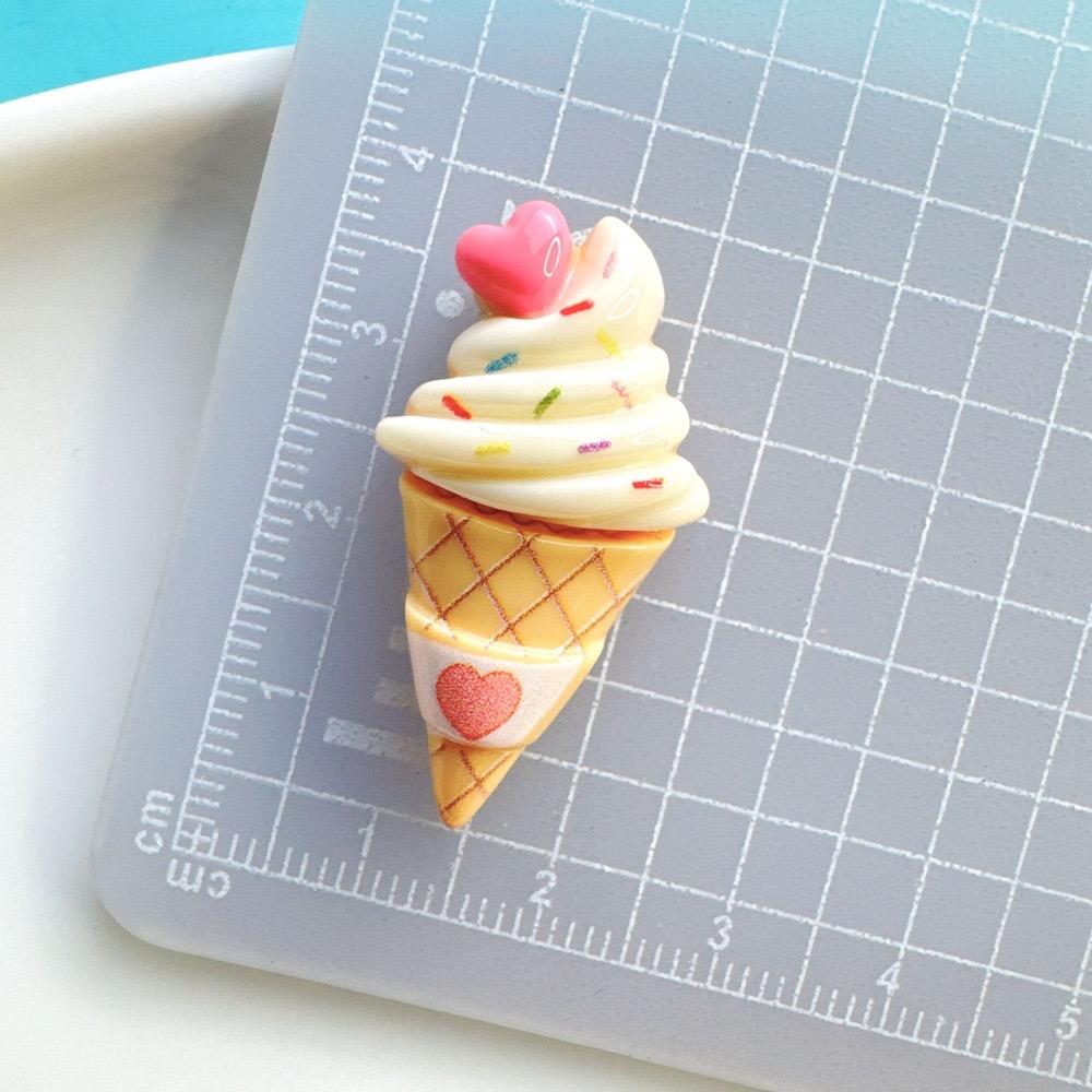 10Pcs New Cute Cartoon Unicorn, Rainbow, Ice Cream Series Flat Back Resin Cabochons Scrapbooking DIY Jewelry Craft Decoration