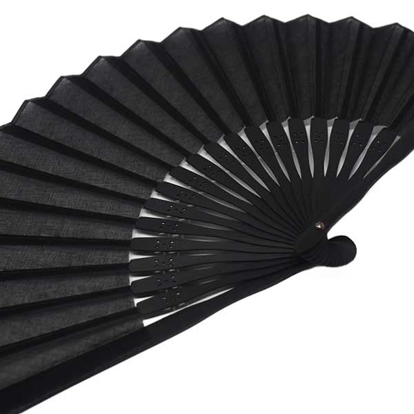 [Stylish Kimono Iroha] Black Dyed Fan, Funeral Fan, Formal, Matsujuan, Funeral Fan (Women's, 20.5cm)