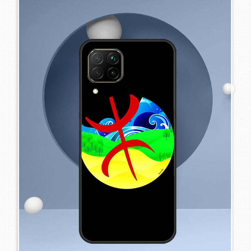 Amazigh Symbol Berber Akademie Für Huawei Nova Y91 Y60 Y70 Y72 Y90 Y61 12s 12i 11i 8i 10 9 SE P20 P40 Lite P30 P60 Pro Hülle