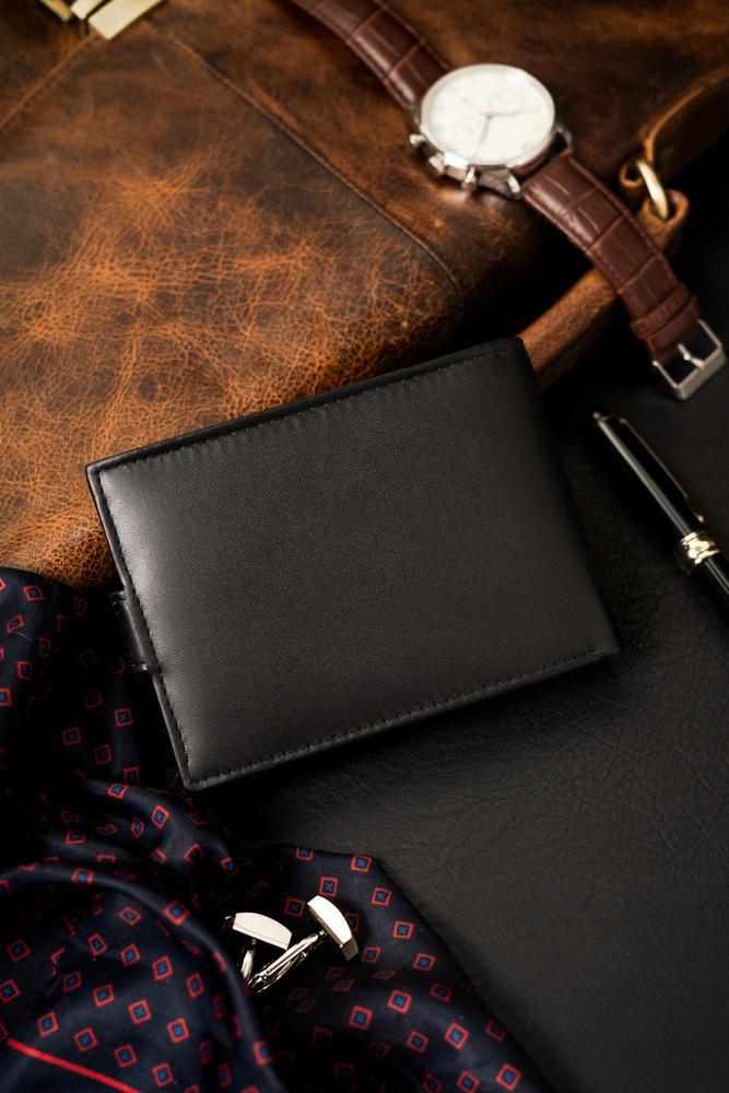 Large men's wallet made of eco-leather in landscape orientation - 4U Cavaldi