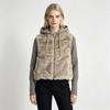 Fake two-piece knitted splicing sleeves imitation mink short jacket women's small cotton jacket