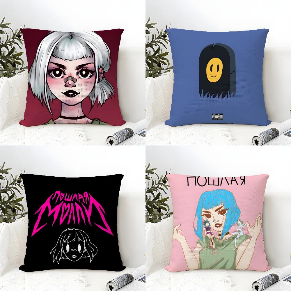 PPoshlaya Molly Band Music Federa per Cuscino Tessuto di Cotone e Lino Quadrata con Cerniera Federa Decorazione per la Casa Soggiorno