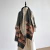 New Brand Elegance Two-Sided Print Scarf Soft Warm Fringe Pashmina Shawl Autumn and Winter Outdoor Coldproof Windproof Blanket