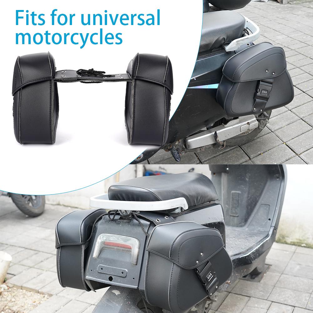 Universal Motorcycle Saddlebags For Harley Cruise Crown Prince Leather Tool Bag Hanging Bag Riding Side Bag Travel Bag