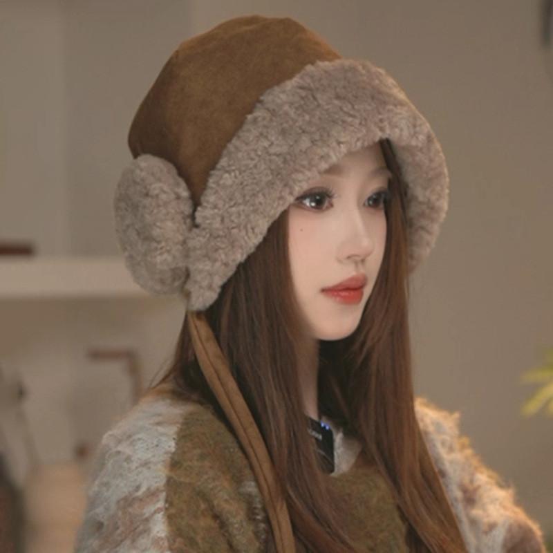 

Winter Knitted Beanie Cap With Windproof Design For Outdoor Commuting темного кольору хакі