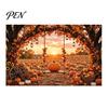 Family Gathering Autumn Celebration Decor 70 x 45 Inch Fall Pumpkin Backdrop, Harvest Gnome Decorative Scene for Party Scarecrow Photography