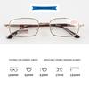 Metal Frame Square Reading Glasses Anti-fatigue Fashion HD Glass Lens Definition Presbyopia Diopter +1.0+1.5+2.0+2.0+3.0+3.5+4.0