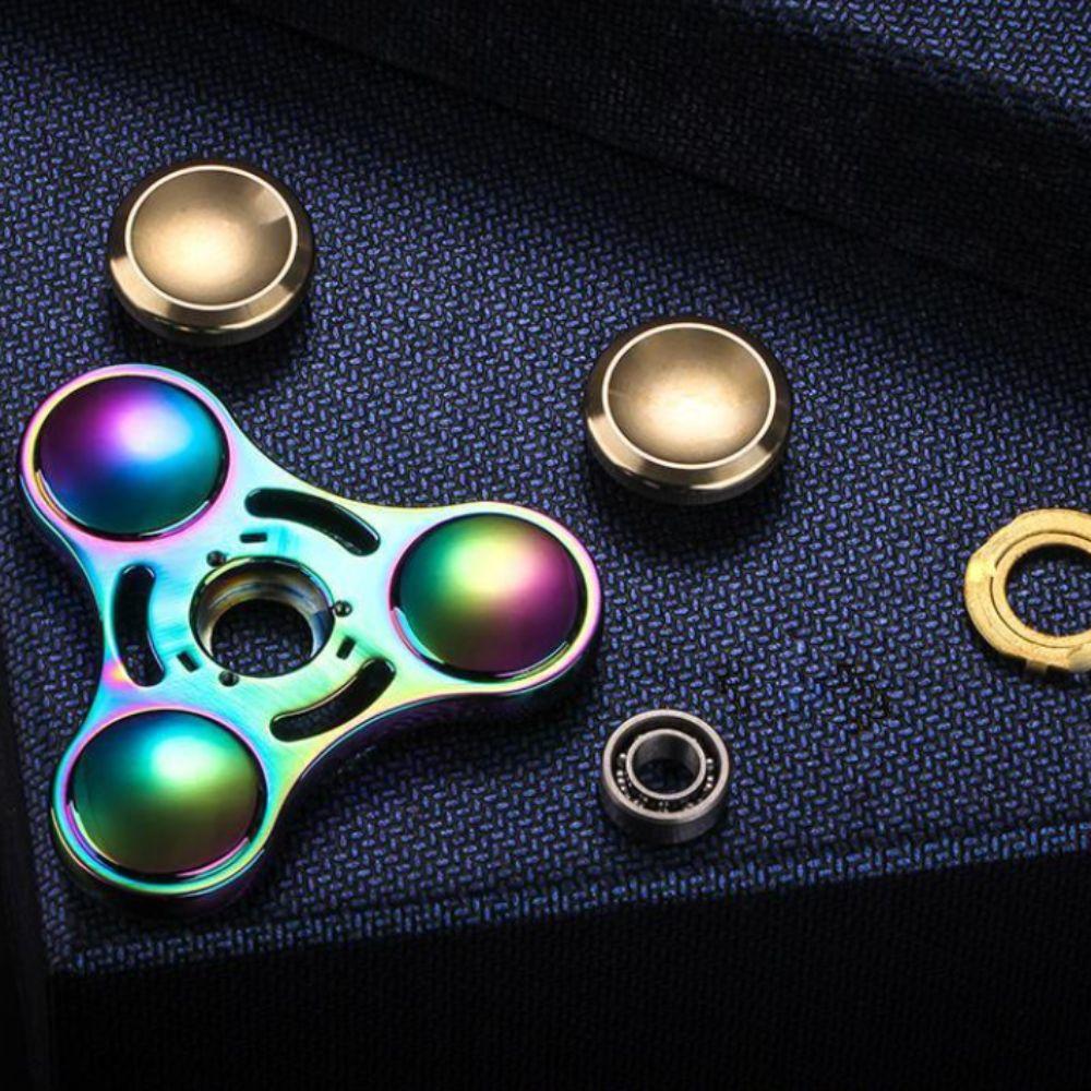 Copper Cap Hand Spinner Plating Colorful Fingertip Toy Fingertip Gyroscope  Office