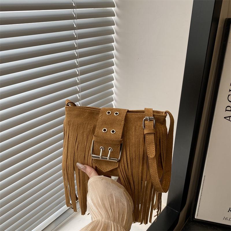 2025 Frosted Tassel Women's High-end Versatile Shoulder & Crossbody Phone Bag