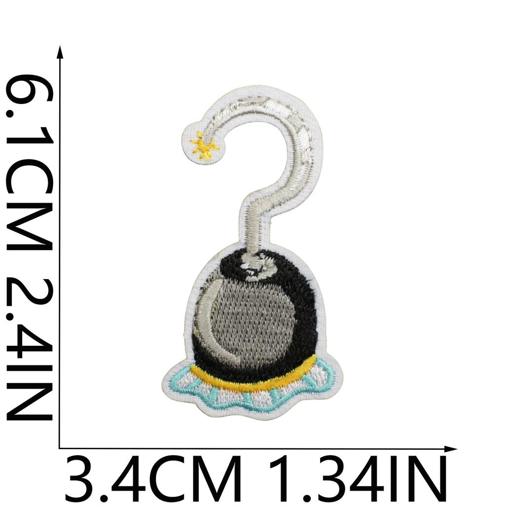 Pirate Embroidery Cloth Sticker Treasure Map Computer Embroidery Label Children'S Team Decoration Pirate Ship Octopus Patch Patch
