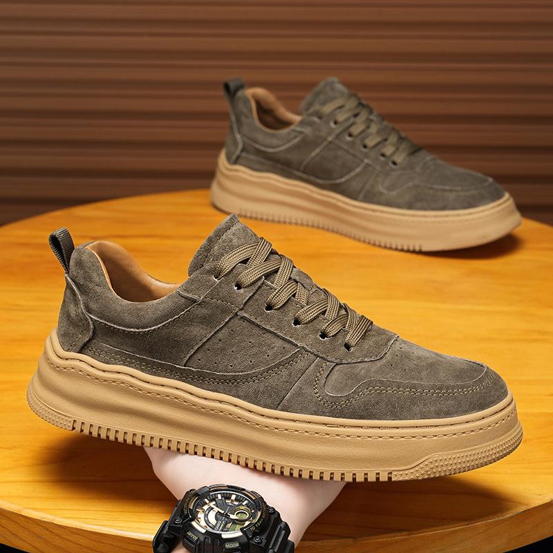 Baskets en Cuir pour Homme mode extérieure Chaussures Habillées Designer Plateforme Cuir Décontractées Extérieures Chaussures Plates Baskets Printemps Automne pour Homme